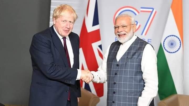 भारत और ब्रिटेन के प्रधानमंत्री की हुई बातचीत…… ब्रिटेन के पीएम ने भारत के पीएम से रूस और यूक्रेन के तनाव को कम करवाने का किया आवाहन