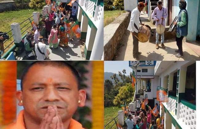 यूपी के मुख्यमंत्री योगी आदित्यनाथ के शपथ ग्रहण समारोह के दौरान कुछ इस अंदाज में मां और बहन ने मनाई खुशियां…… कही यह बातें