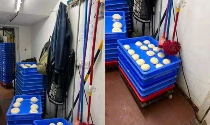 डोमिनोज पिज्जा के आटे के ऊपर लटके हुए टॉयलेट ब्रश की फोटो वायरल, यूजर ने स्वास्थ्य मंत्री को किया टैग