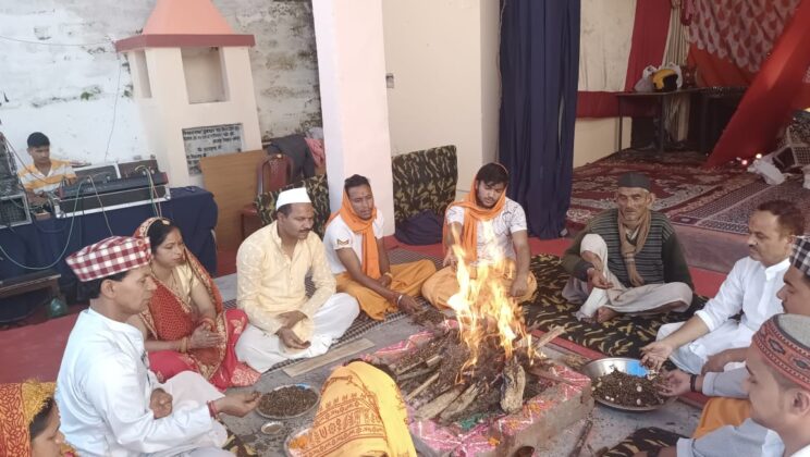 अल्मोड़ा:-नवरात्रि महोत्सव के दौरान डूंगाधारा में श्रद्धालुओं ने किया नवमी पूजन