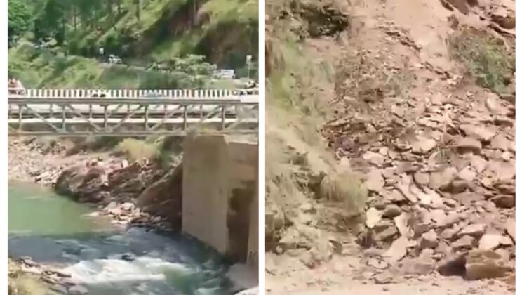 अल्मोड़ा:- हाईवे पर अचानक से मलबा गिरने के कारण ठप हुआ यातायात….. वाहनों की लगी लंबी कतारें