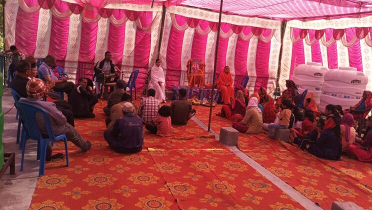 गरुड़ – मानव उत्थान सेवा समिति के तत्वावधान में ढ़ोलगांव में सत्संग का आयोजन