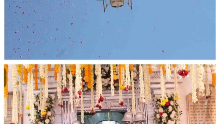 Uttarakhand:-जयकारों से गूंजे धाम…. हेलीकॉप्टर से हुई फूलों की बारिश