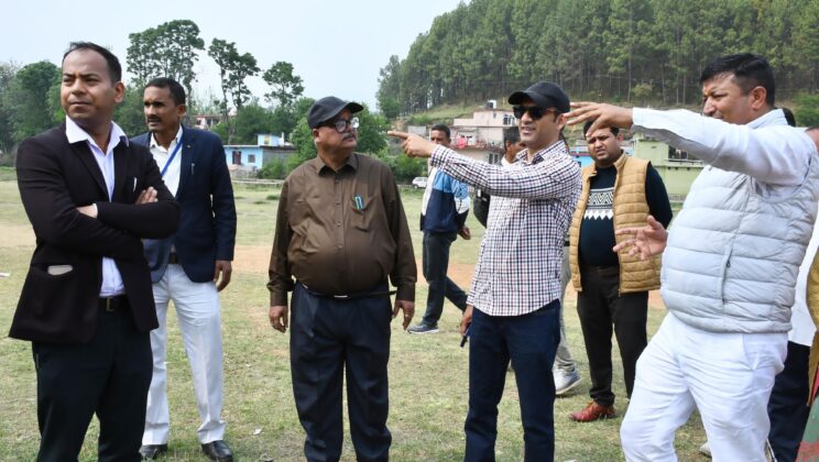 बागेश्वर:-बैजनाथ ( भकुनखोला) में आयोजित कत्यूर महोत्सव स्थल का दर्जा राज्य मंत्री व जिलाधिकारी ने किया संयुक्त निरीक्षण