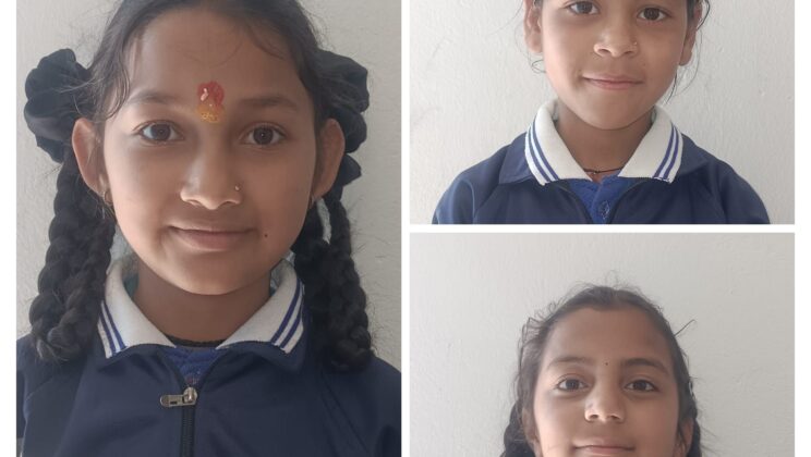 गरुड़:- राजकीय आदर्श प्राथमिक विद्यालय पिंगलों से तीन बालिकाओं का हिम ज्योति में चयन